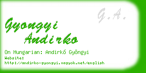gyongyi andirko business card
